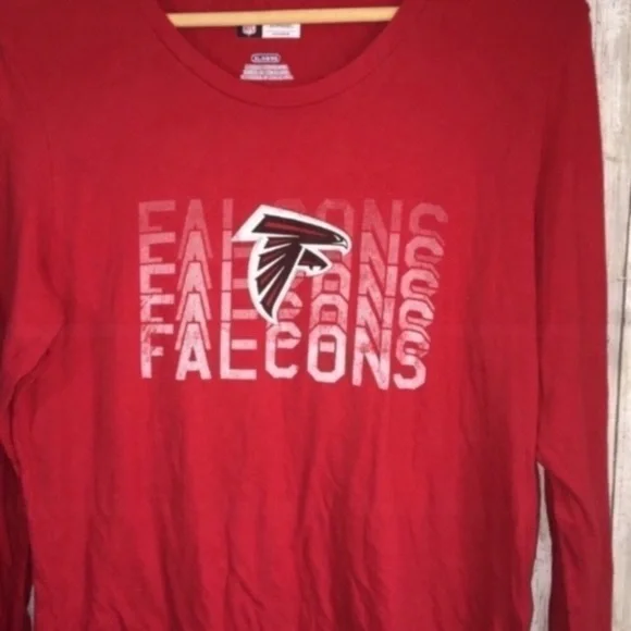 NFL Atlanta Falcons Red Long Sleeve Tee - Picture 2 of 4